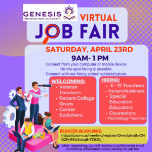 Genesis Innovation Academy Virtual Job Fair